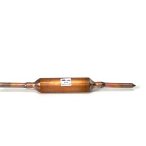 A copper tube with two ends attached to it.