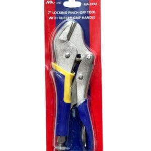 A pair of pliers with a yellow handle.