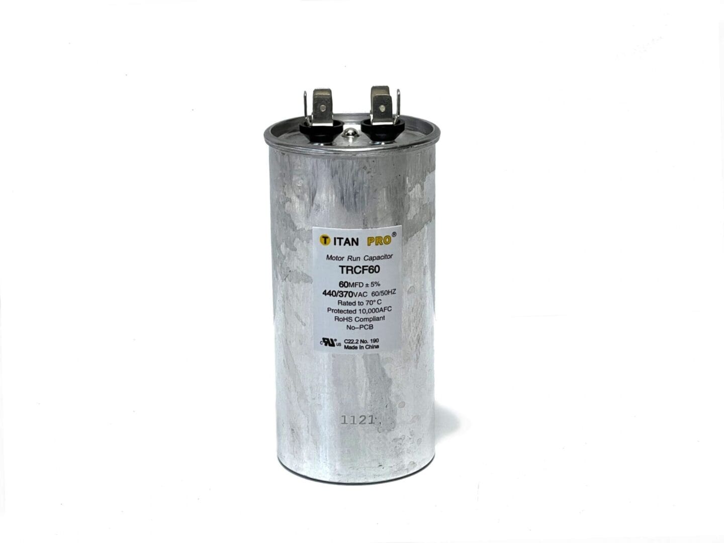 A capacitor is shown with the words " titan prep ".