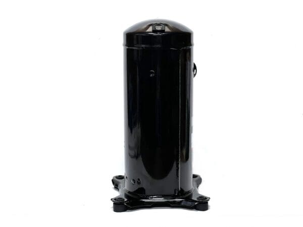 A black cylinder with a white background