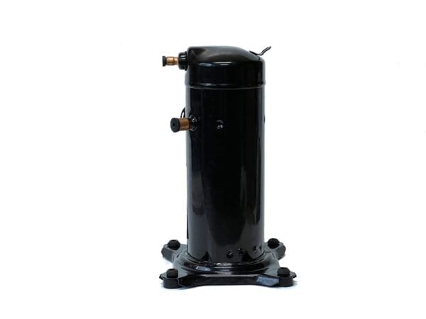 A black cylinder with a white background