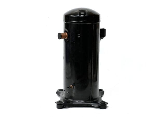 A black cylinder with a copper cap and base.