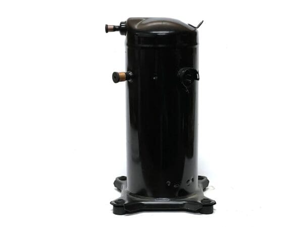 A black cylinder with a white background