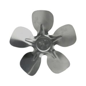 A fan blade is shown with five blades.