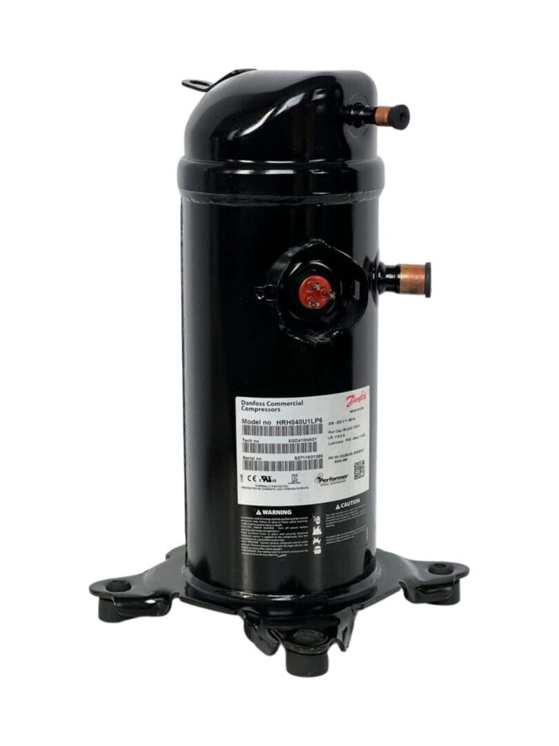 Black hermetic refrigeration compressor with mounting base