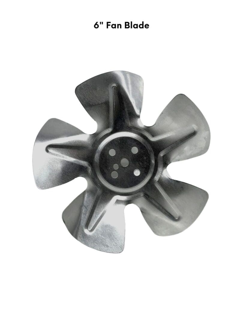 A fan blade with six blades is shown.