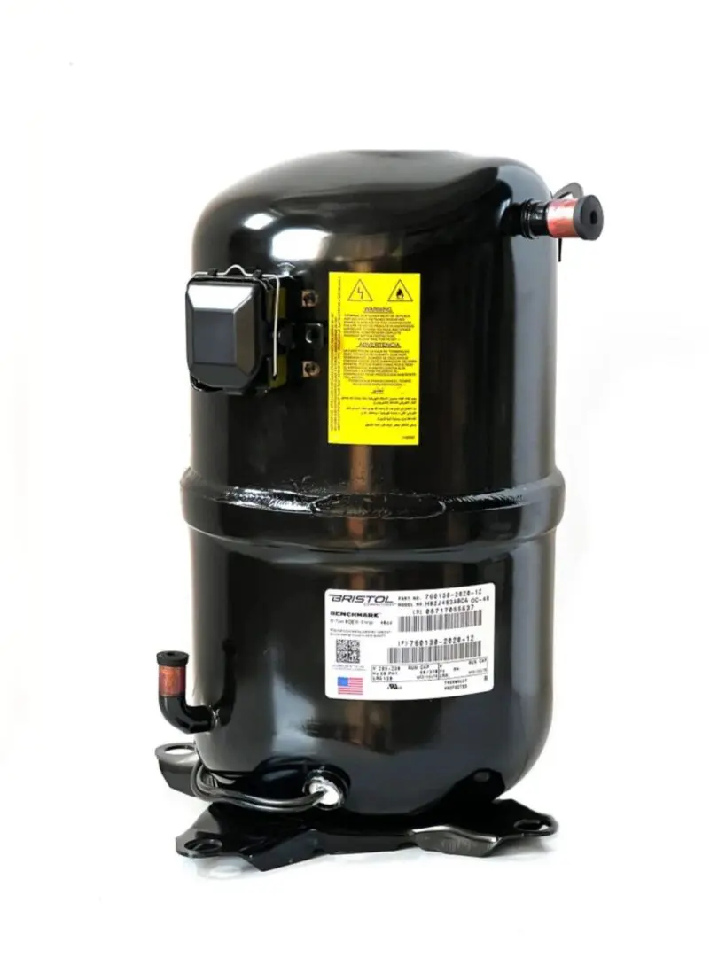 A black compressor with the label " airco ".