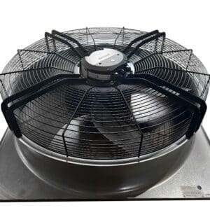 Industrial axial condenser fan on metal base
